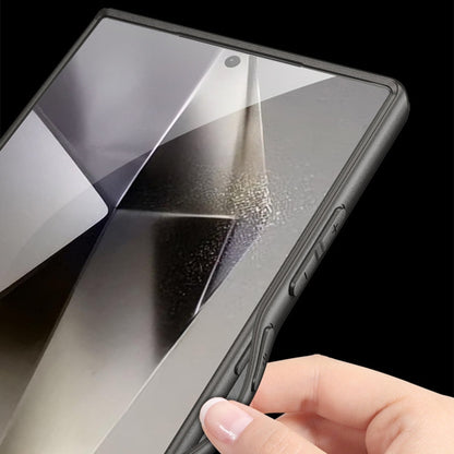 For Samsung Galaxy S24 Ultra 5G GKK Asterism Metal Paint Skin Feel Leather Full Coverage Phone Case, Not Included Pen(Black)