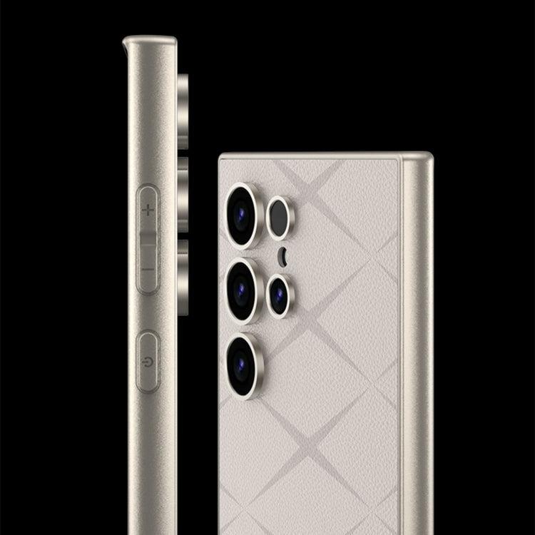 For Samsung Galaxy S23 Ultra 5G GKK Asterism Metal Paint Skin Feel Leather Full Coverage Phone Case, Not Included Pen(Purple)