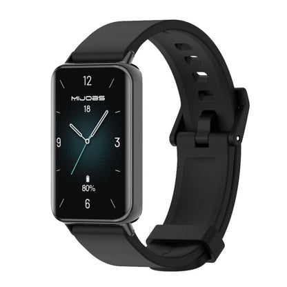 For Honor Band 10 / 9 MIJOBS Solid Color Silicone Watch Band(Black)