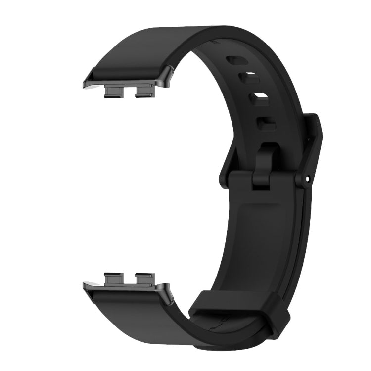 For Honor Band 10 / 9 MIJOBS Solid Color Silicone Watch Band(Black)