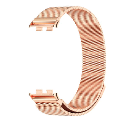 For Honor Band 10 / 9 MIJOBS Milan Magnetic Stainless Steel Watch Band(Rose Gold)