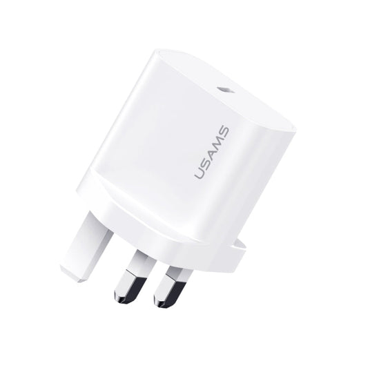 Chargeur rapide USAMS CC227 20W, USB-C / Type-C vers USB-C / Type-C (prise britannique)