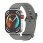 For Huawei Watch Fit3 MIJOBS Solid Color Silicone Watch Band(Khaki Grey Silver)