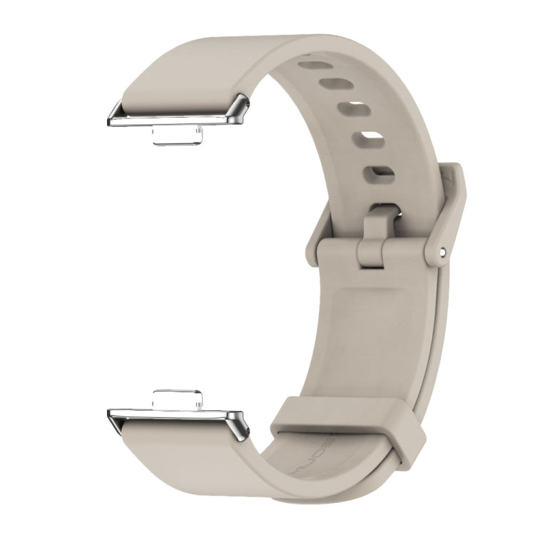 For Huawei Watch Fit3 MIJOBS Solid Color Silicone Watch Band(Gray Silver)