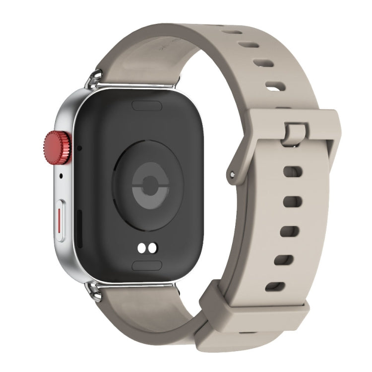 For Huawei Watch Fit3 MIJOBS Solid Color Silicone Watch Band(Gray Silver)