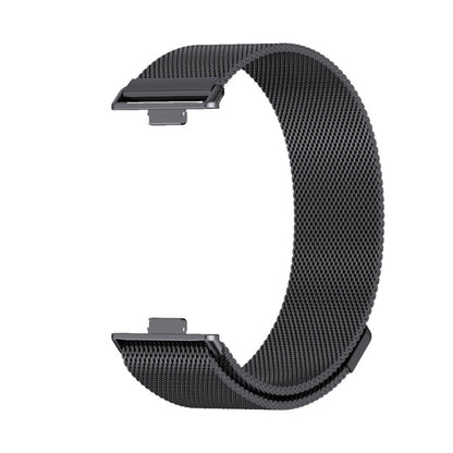 For Huawei Watch Fit3 MIJOBS Milan Magnetic Stainless Steel Watch Band(Black)