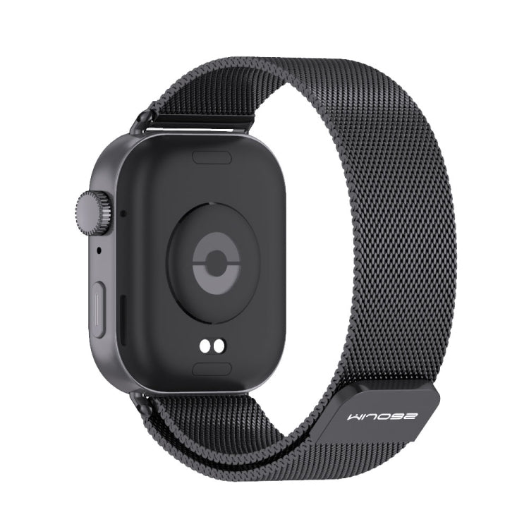 For Huawei Watch Fit3 MIJOBS Milan Magnetic Stainless Steel Watch Band(Black)