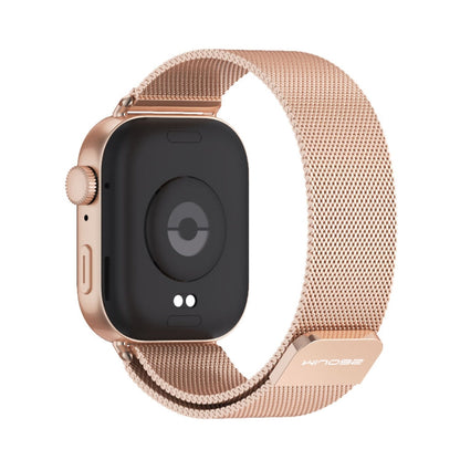 For Huawei Watch Fit3 MIJOBS Milan Magnetic Stainless Steel Watch Band(Rose Gold)