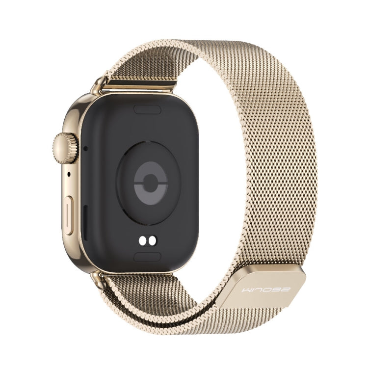 For Huawei Watch Fit3 MIJOBS Milan Magnetic Stainless Steel Watch Band(Light Gold)