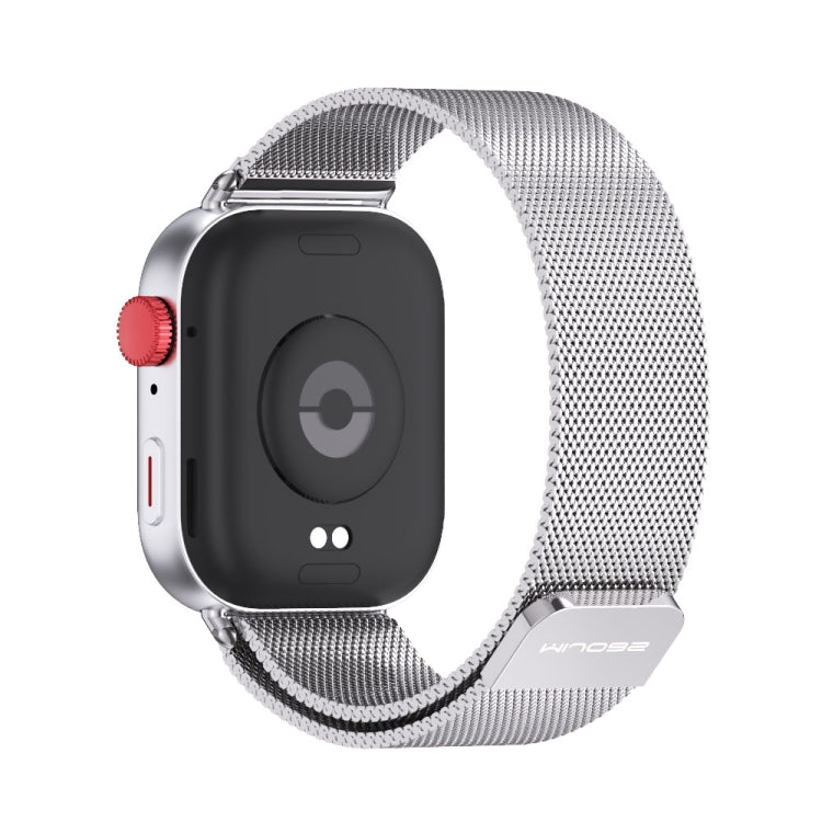 Pour Huawei Watch Fit3 MIJOBS Milan Bracelet de Montre Magnétique en Acier Inoxydable (Argent)