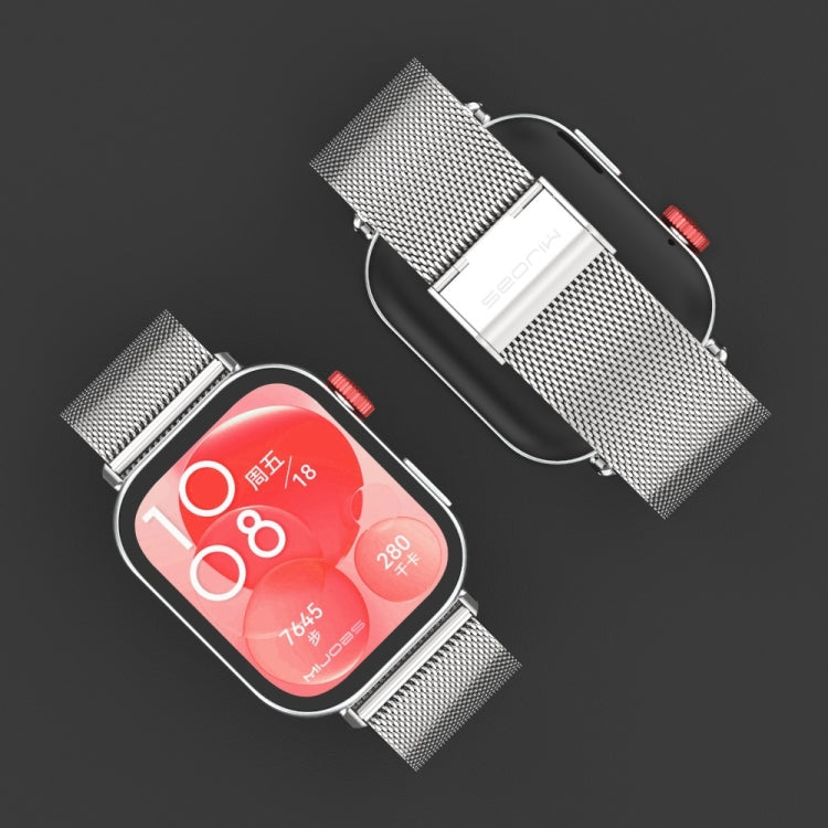 For Huawei Watch Fit3 MIJOBS Milan Buckle Stainless Steel Watch Band(Black)