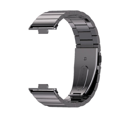 For Huawei Watch Fit3 MIJOBS Bamboo Stainless Steel Watch Band(Black)