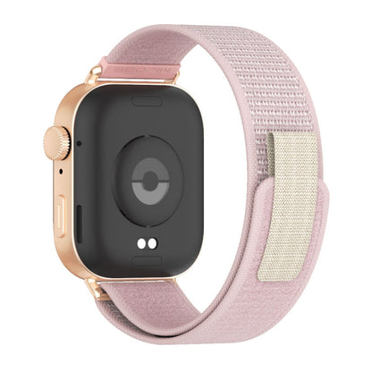 For Huawei Watch Fit3 MIJOBS Nylon Watch Band Wristband(Pink Rose Gold)