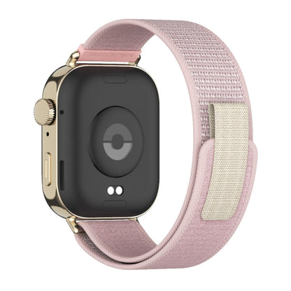 For Huawei Watch Fit3 MIJOBS Nylon Watch Band Wristband(Pink Light Gold)