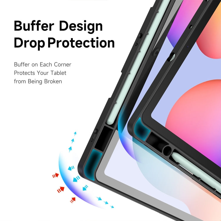 For Samsung Galaxy Tab S6 Lite 2024 DUX DUCIS Magi Series Smart Leather Tablet Case(Black)