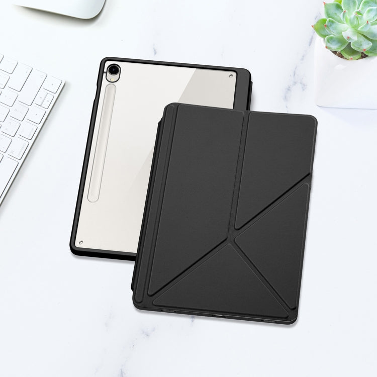 For Samsung Galaxy Tab S10 Lite / S10 FE DUX DUCIS Magi Series Smart Leather Tablet Case(Black)