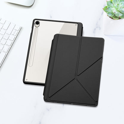 For Samsung Galaxy Tab S10 Lite / S10 FE DUX DUCIS Magi Series Smart Leather Tablet Case(Black)