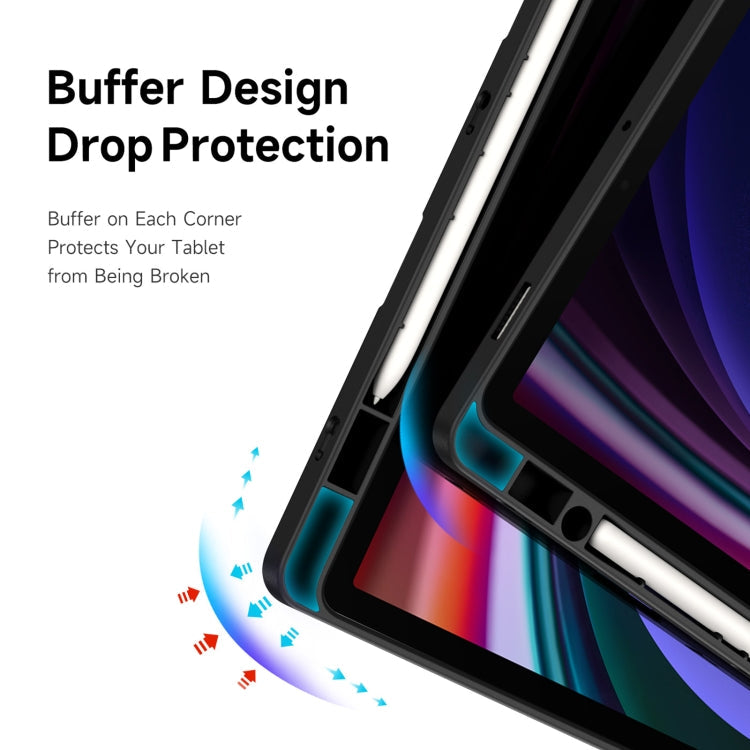For Samsung Galaxy Tab S10 Lite / S10 FE DUX DUCIS Magi Series Smart Leather Tablet Case(Black)