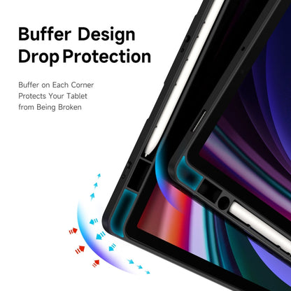For Samsung Galaxy Tab S10 Lite / S10 FE DUX DUCIS Magi Series Smart Leather Tablet Case(Black)