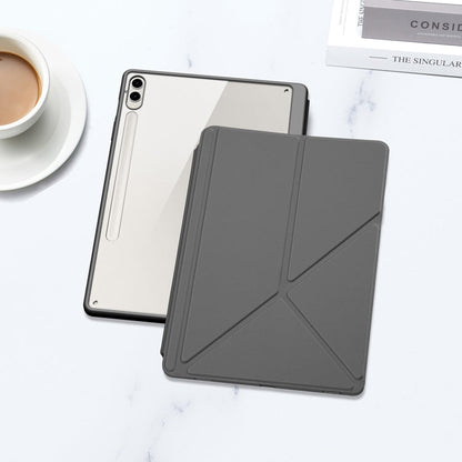 For Samsung Galaxy Tab S9+ / S9 FE+ DUX DUCIS Magi Series Smart Leather Tablet Case(Grey)