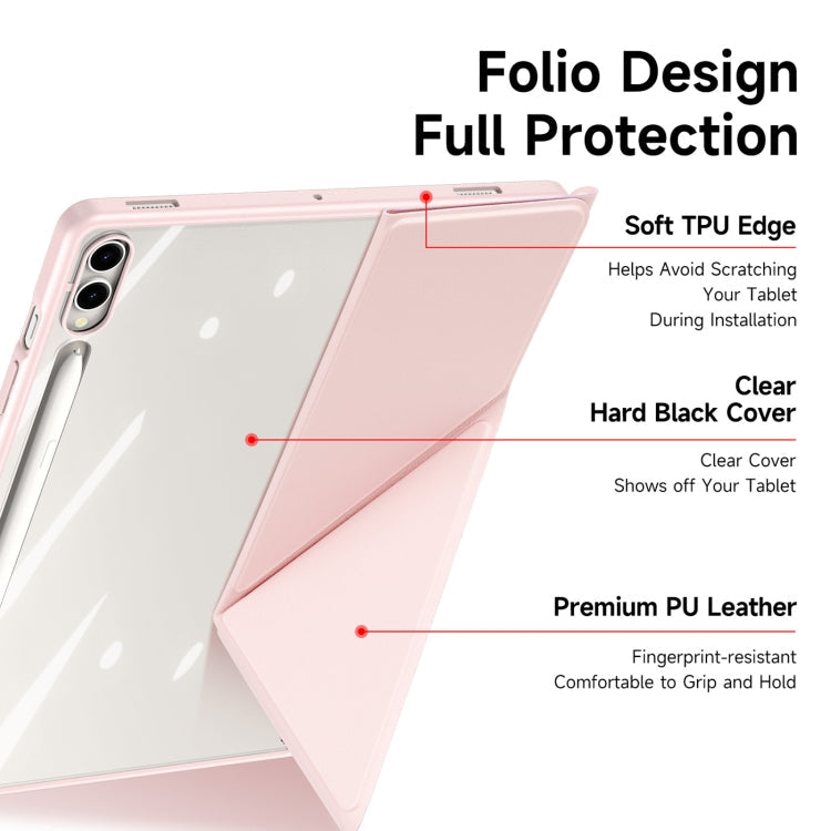 Pour étui de tablette en cuir intelligent DUX DUCIS Magi Series pour Samsung Galaxy Tab S10+ (rose)