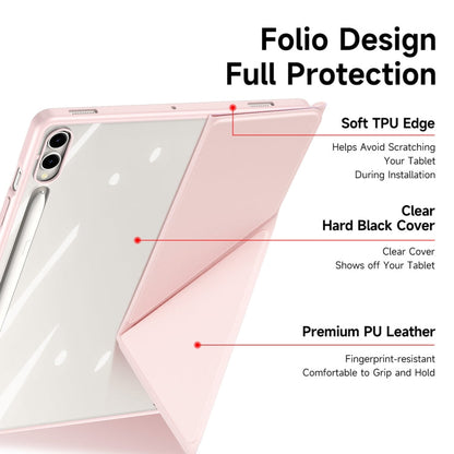 Pour étui de tablette en cuir intelligent DUX DUCIS Magi Series pour Samsung Galaxy Tab S10+ (rose)
