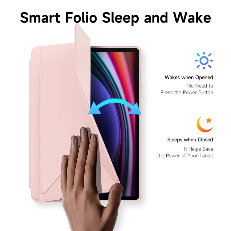 Pour étui de tablette en cuir intelligent DUX DUCIS Magi Series pour Samsung Galaxy Tab S10+ (rose)