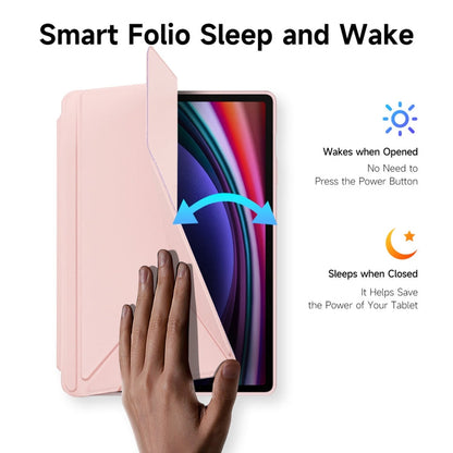 Pour étui de tablette en cuir intelligent DUX DUCIS Magi Series pour Samsung Galaxy Tab S10+ (rose)