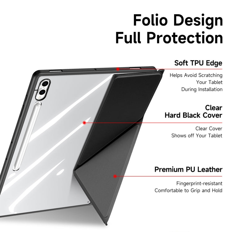 Pour étui de tablette en cuir intelligent DUX DUCIS Magi Series pour Samsung Galaxy Tab S10 Ultra (noir)
