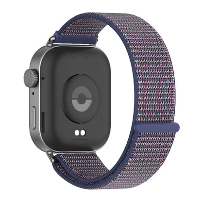 For Huawei Watch Fit3 MIJOBS Breathable Nylon Loop Watch Band(Midnight Blue Black)