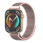 For Huawei Watch Fit3 MIJOBS Breathable Nylon Loop Watch Band(Pink Sand Rose Gold)