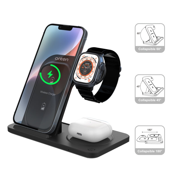 Onten CW11 3 in 1 Folding Wireless Charging(Black)