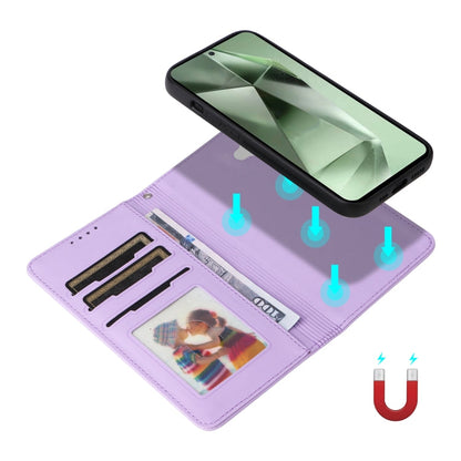 For Samsung Galaxy S24 FE 5G BETOPNICE BN-005 2 in 1 Detachable Imitate Genuine Leather Phone Case(Light Purple)