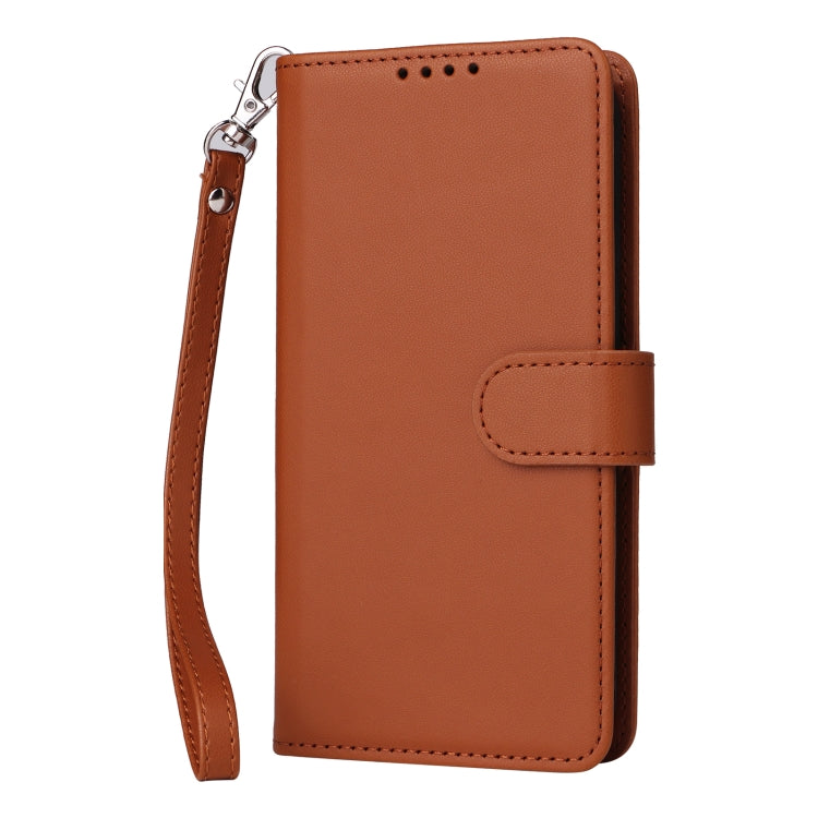 For Samsung Galaxy S24 FE 5G BETOPNICE BN-005 2 in 1 Detachable Imitate Genuine Leather Phone Case(Brown)