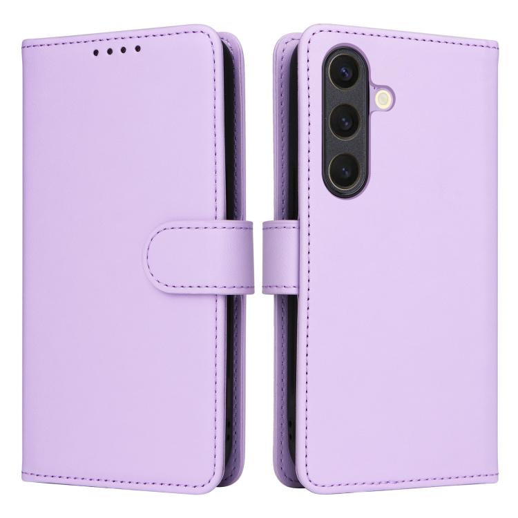 For Samsung Galaxy S25 5G BETOPNICE BN-005 2 in 1 Detachable Imitate Genuine Leather Phone Case(Light Purple)