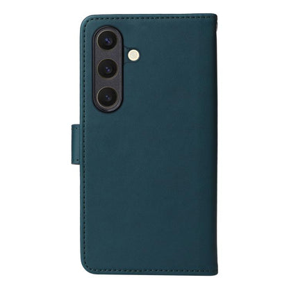 Pour Samsung Galaxy S25 5G BETOPNICE BN-005 Étui de Téléphone Détachable 2 en 1 en Simili Cuir Véritable (Bleu)