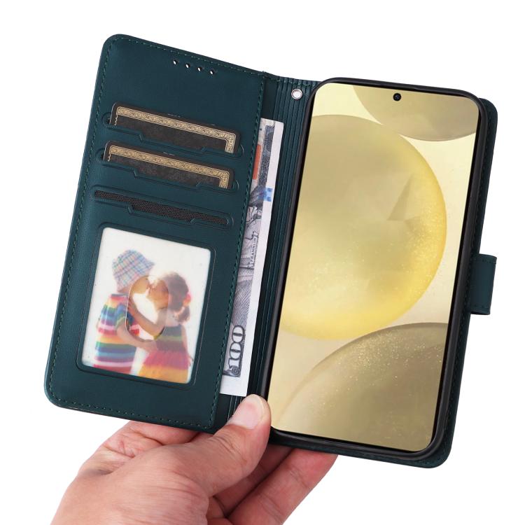 Pour Samsung Galaxy S25 5G BETOPNICE BN-005 Étui de Téléphone Détachable 2 en 1 en Simili Cuir Véritable (Bleu)