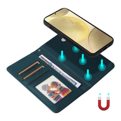 Pour Samsung Galaxy S25 5G BETOPNICE BN-005 Étui de Téléphone Détachable 2 en 1 en Simili Cuir Véritable (Bleu)