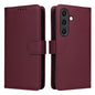 For Galaxy S25 5G BETOPNICE BN-005 2 in 1 Detachable Imitate Genuine Leather Phone Case(Wine Red)