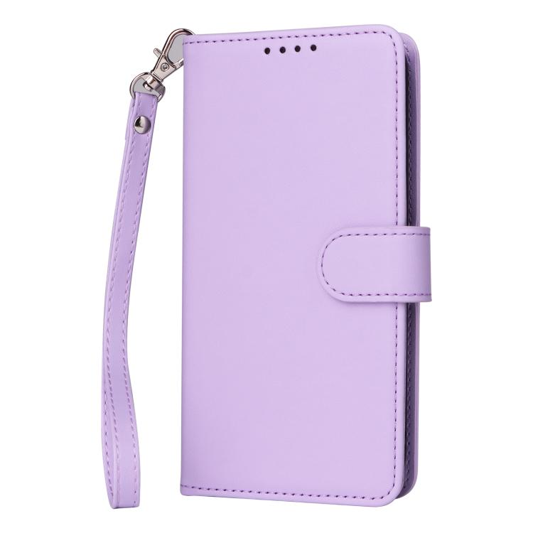 For Galaxy S25+ 5G BETOPNICE BN-005 2 in 1 Detachable Imitate Genuine Leather Phone Case(Light Purple)