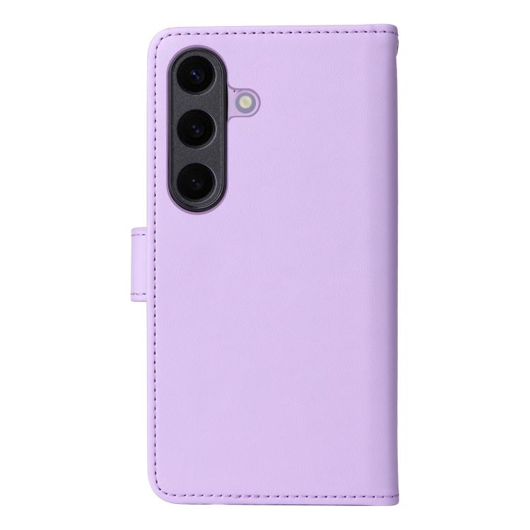 For Galaxy S25+ 5G BETOPNICE BN-005 2 in 1 Detachable Imitate Genuine Leather Phone Case(Light Purple)