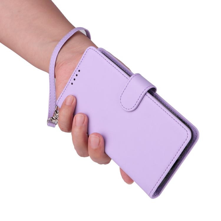 For Galaxy S25+ 5G BETOPNICE BN-005 2 in 1 Detachable Imitate Genuine Leather Phone Case(Light Purple)