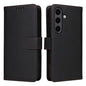 For Galaxy S25+ 5G BETOPNICE BN-005 2 in 1 Detachable Imitate Genuine Leather Phone Case(Black)