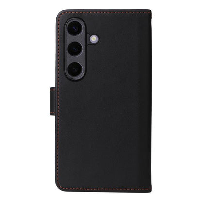 For Galaxy S25+ 5G BETOPNICE BN-005 2 in 1 Detachable Imitate Genuine Leather Phone Case(Black)