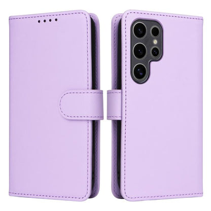 For Samsung Galaxy S25 Ultra 5G BETOPNICE BN-005 2 in 1 Detachable Imitate Genuine Leather Phone Case(Light Purple)