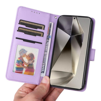 For Samsung Galaxy S25 Ultra 5G BETOPNICE BN-005 2 in 1 Detachable Imitate Genuine Leather Phone Case(Light Purple)