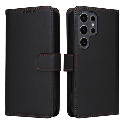 For Samsung Galaxy S25 Ultra 5G BETOPNICE BN-005 2 in 1 Detachable Imitate Genuine Leather Phone Case(Black)