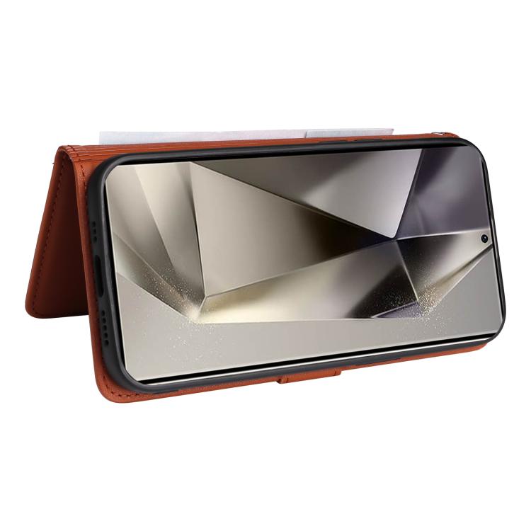 For Samsung Galaxy S25 Ultra 5G BETOPNICE BN-005 2 in 1 Detachable Imitate Genuine Leather Phone Case(Brown)