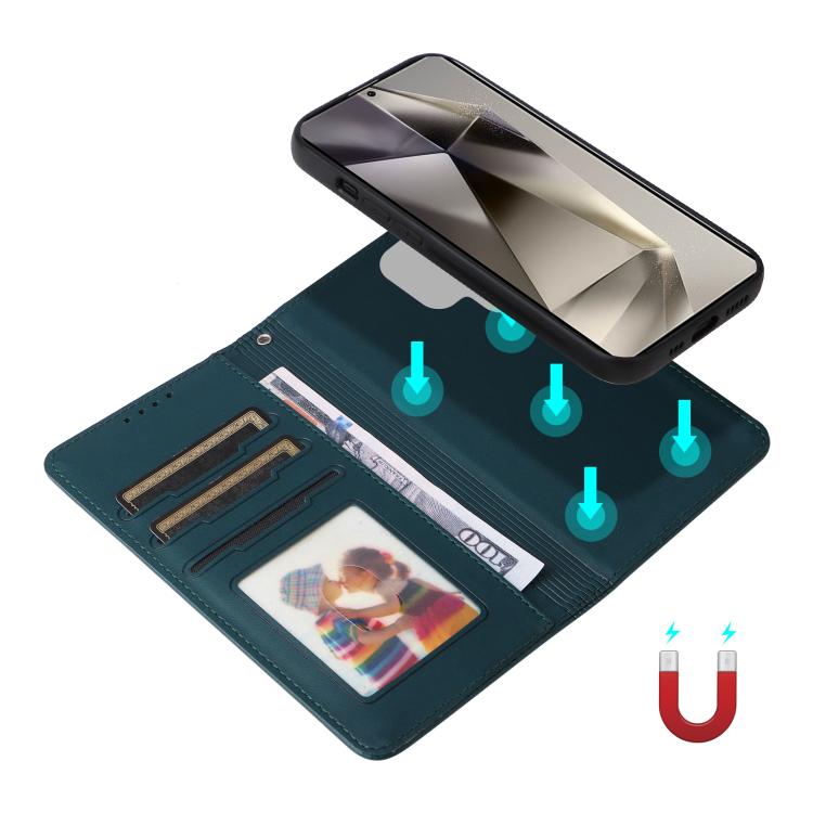 For Samsung Galaxy S25 Ultra 5G BETOPNICE BN-005 2 in 1 Detachable Imitate Genuine Leather Phone Case(Blue)