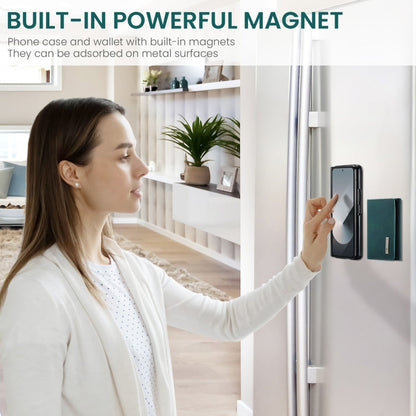 For Samsung Galaxy Z Fold6 DG.MING M1 Series 3-Fold Multi Card Wallet + Magnetic Phone Case(Green)